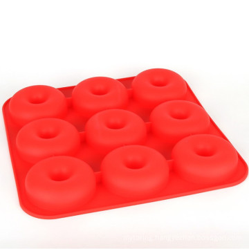 Silicone Donut Baking Pan 6 Cavity Donut Baking Mold Heat-resistant Baking Pan for Cake Biscuit Bagels and Muffins